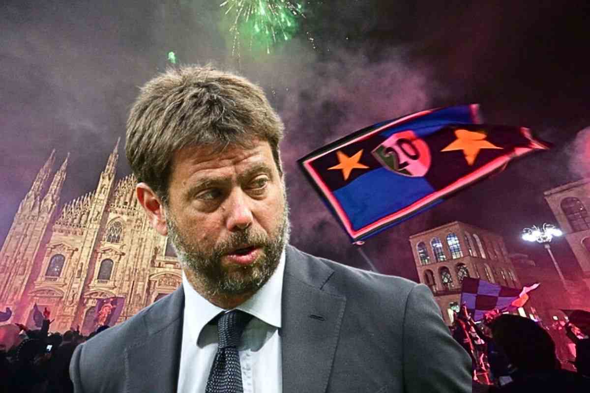 Festa dei tifosi dell'Inter a Piazza Duomo