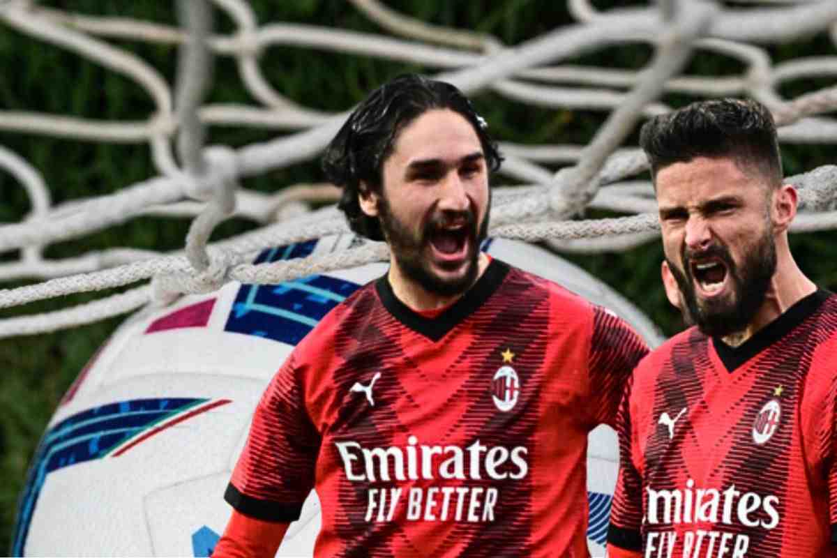 Giocatori del Milan dopo il gol
