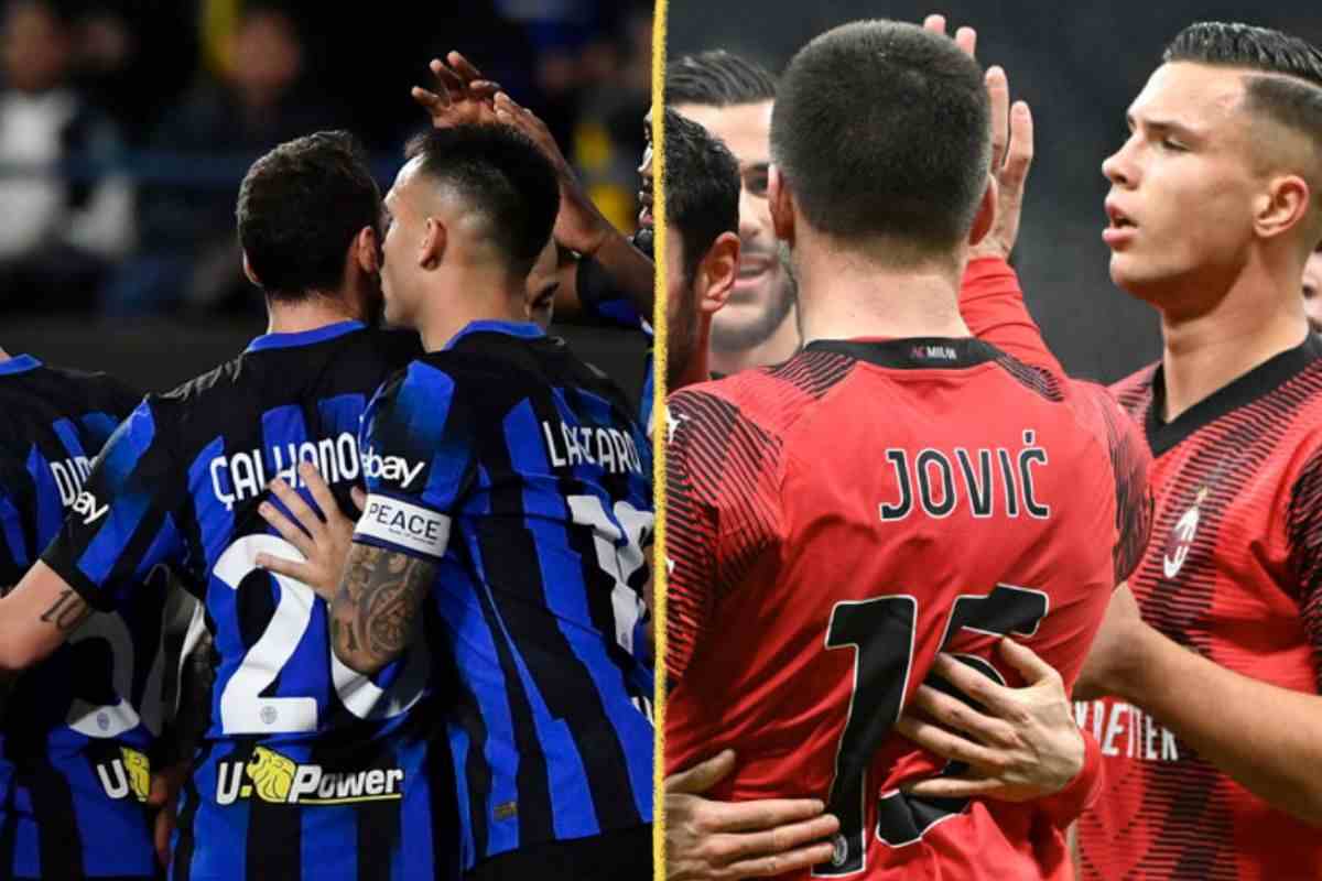 I giocatori di Inter e Milan