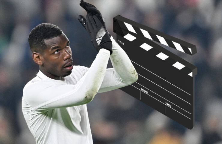 Il calciatore Pogba saluta i tifosi